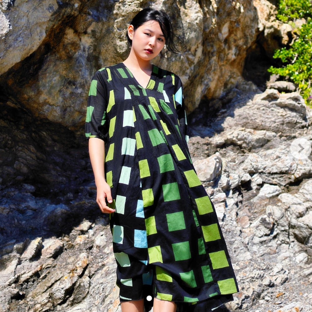 Dolma Cotton Blockprint Skye Dress - Picture 5 of 5